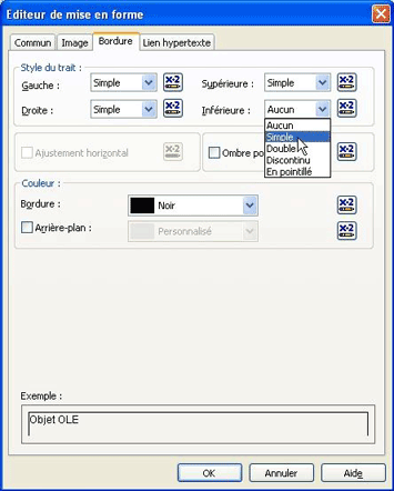 Éditeur de mise en forme